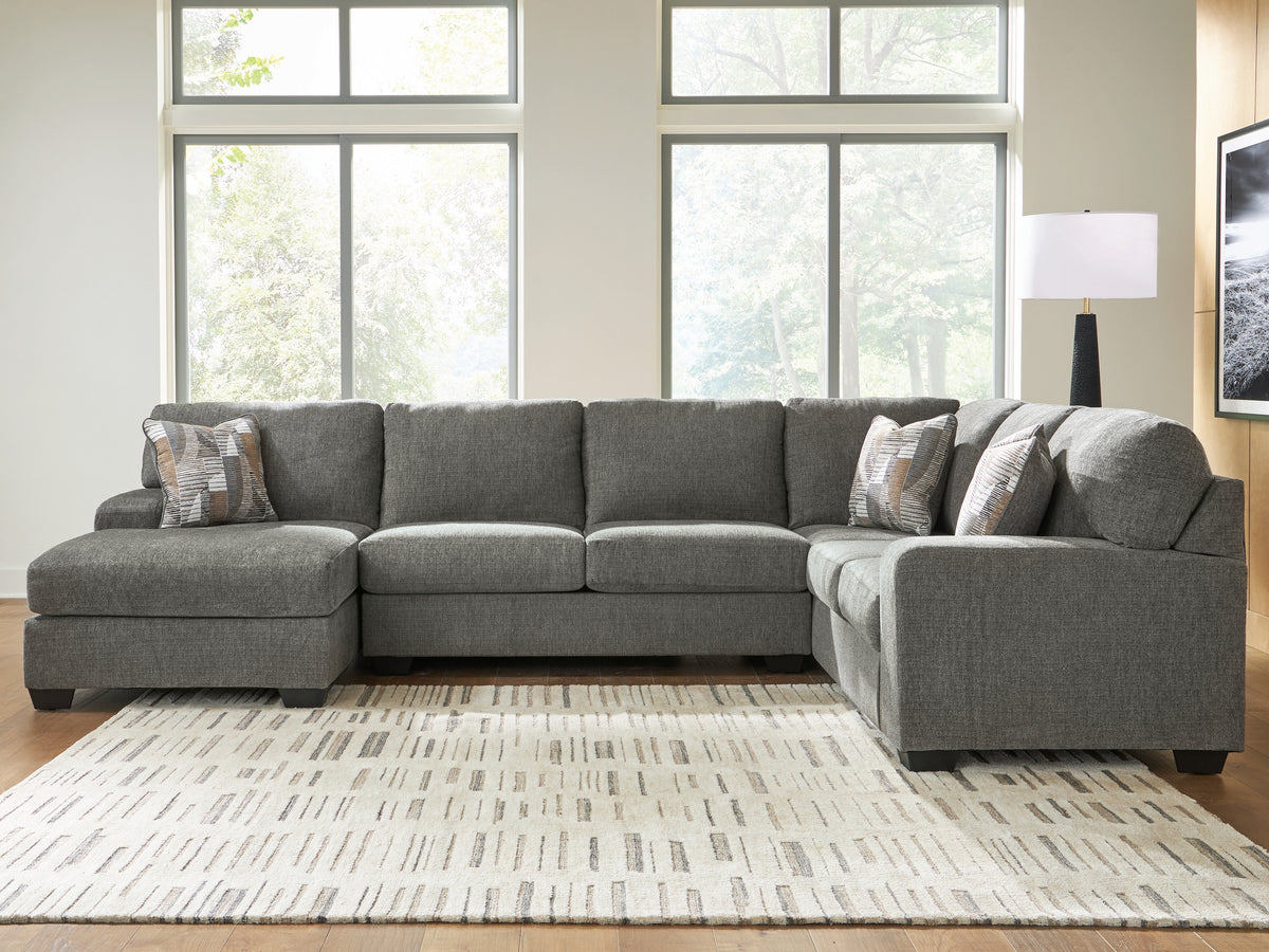 Warmstead Furniture - Ashley Furniture - Clarington Sectional - RAF 3-Piece Sectional with Chaise - PC48405S1