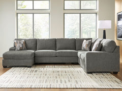 Warmstead Furniture - Ashley Furniture - Clarington Sectional - RAF 3-Piece Sectional with Chaise - PC48405S1