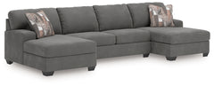 Warmstead Furniture - Ashley Furniture - Newellen Sectional - RAF 3-Piece Sectional with Double Chaise / Hemp - 48404S7