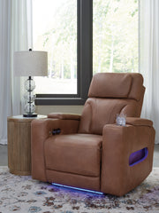 Warmstead Furniture - Ashley Furniture - Clean-Slate Living Room - PWR Recliner/ADJ Headrest / Caramel - PC5010113