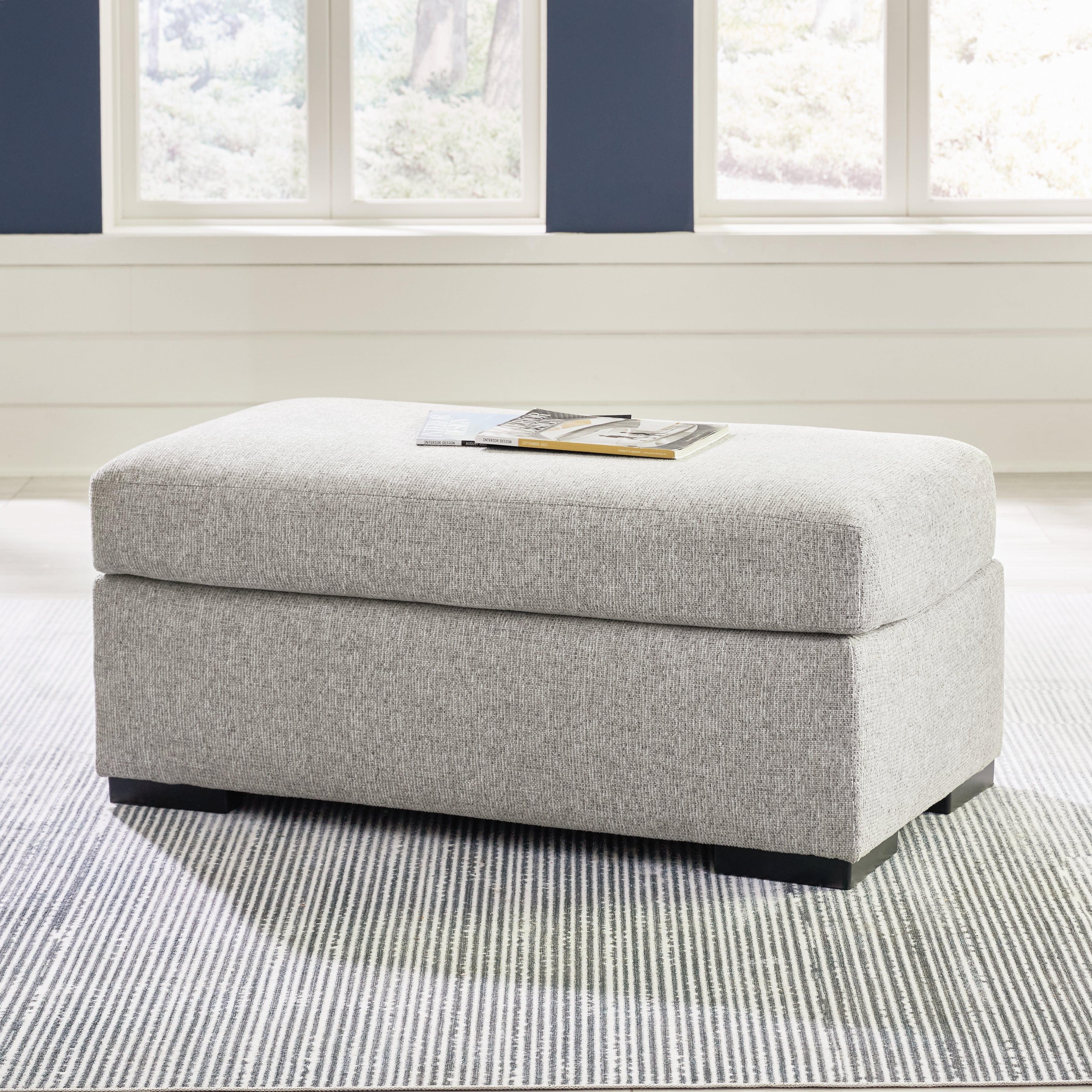 Warmstead Furniture - Ashley Furniture - Evansley Living Room - Ottoman / Pewter - 5450314