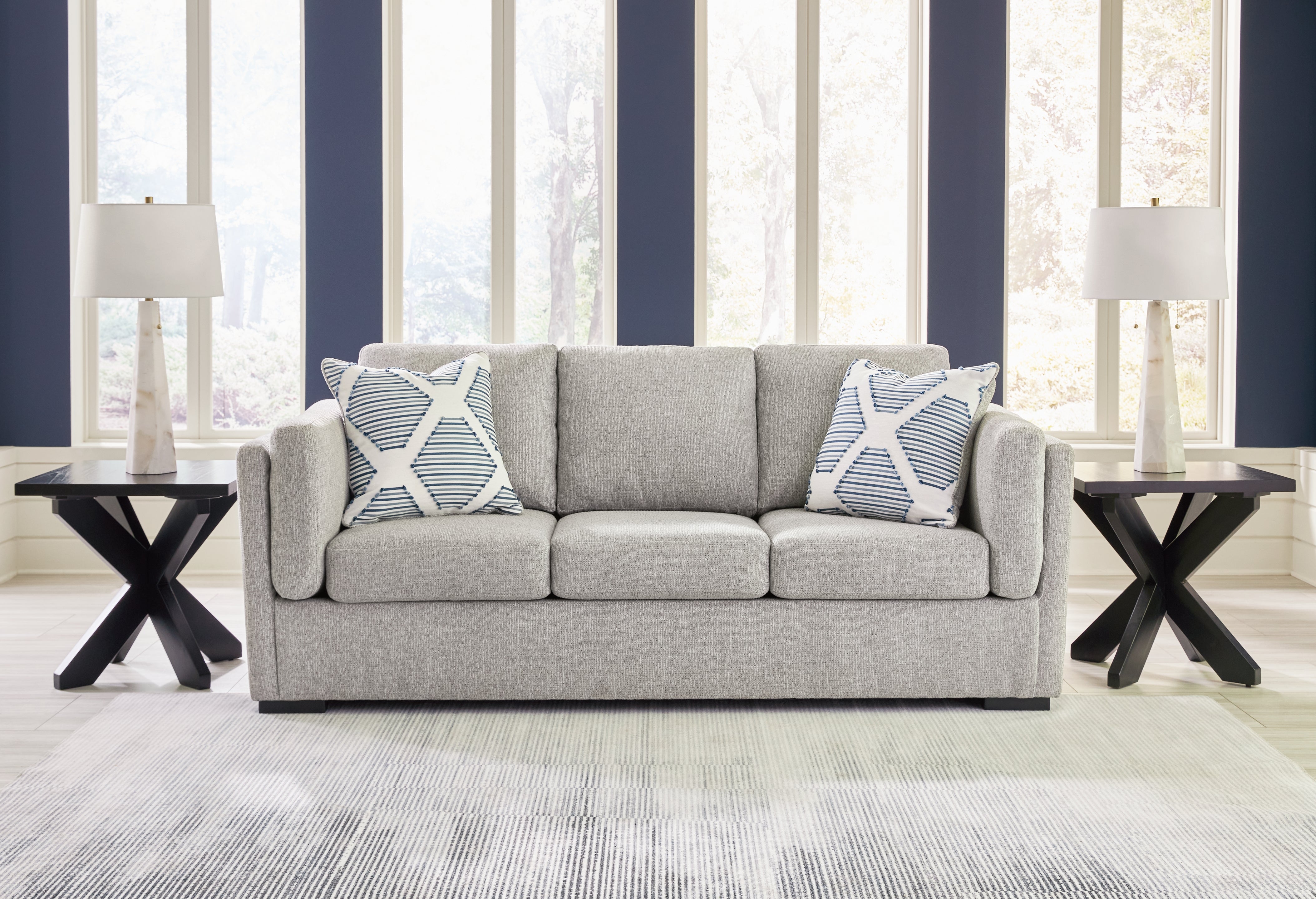 Warmstead Furniture - Ashley Furniture - Evansley Living Room - Sofa / Pewter - 5450338