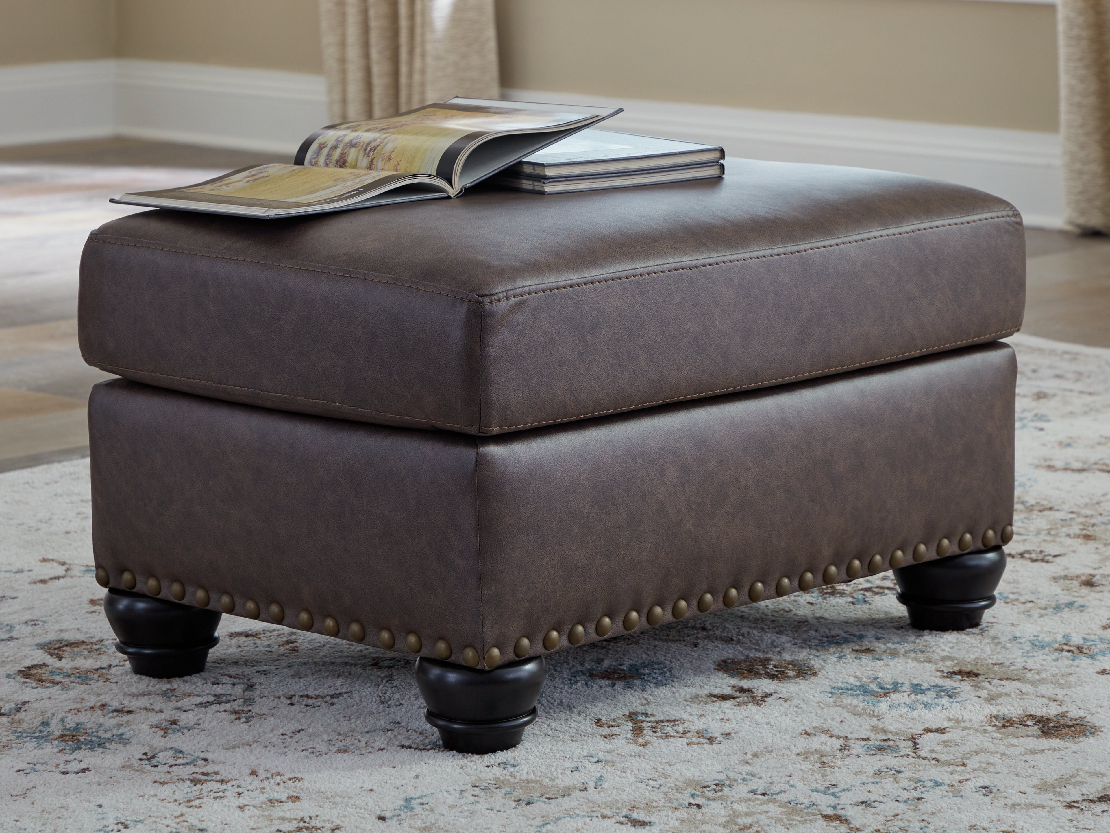 Warmstead Furniture - Ashley Furniture - Roxmere Living Room - Queen Sofa Sleeper / Umber - 5550339