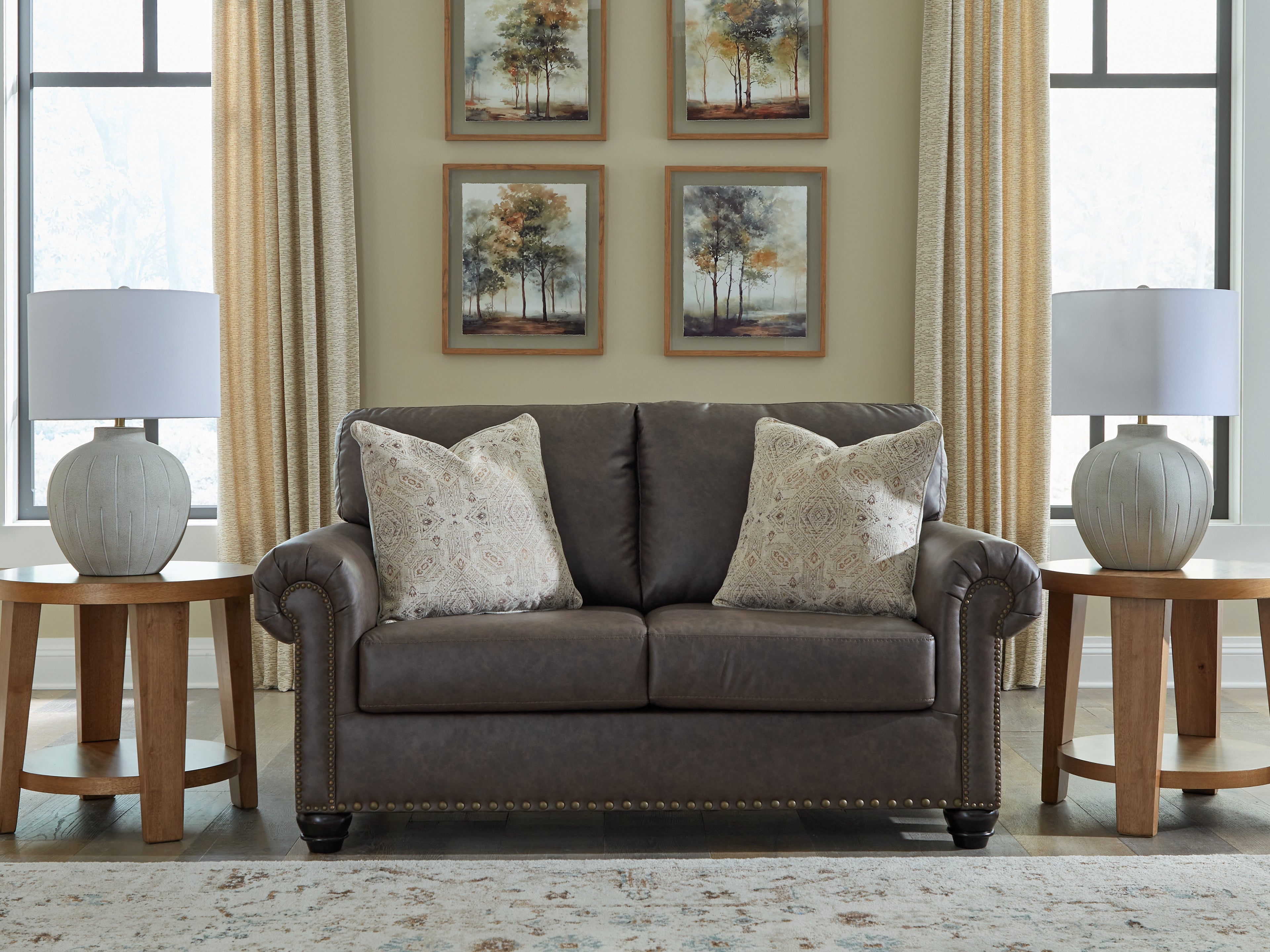 Warmstead Furniture - Ashley Furniture - Roxmere Living Room - Loveseat / Umber - 5550335