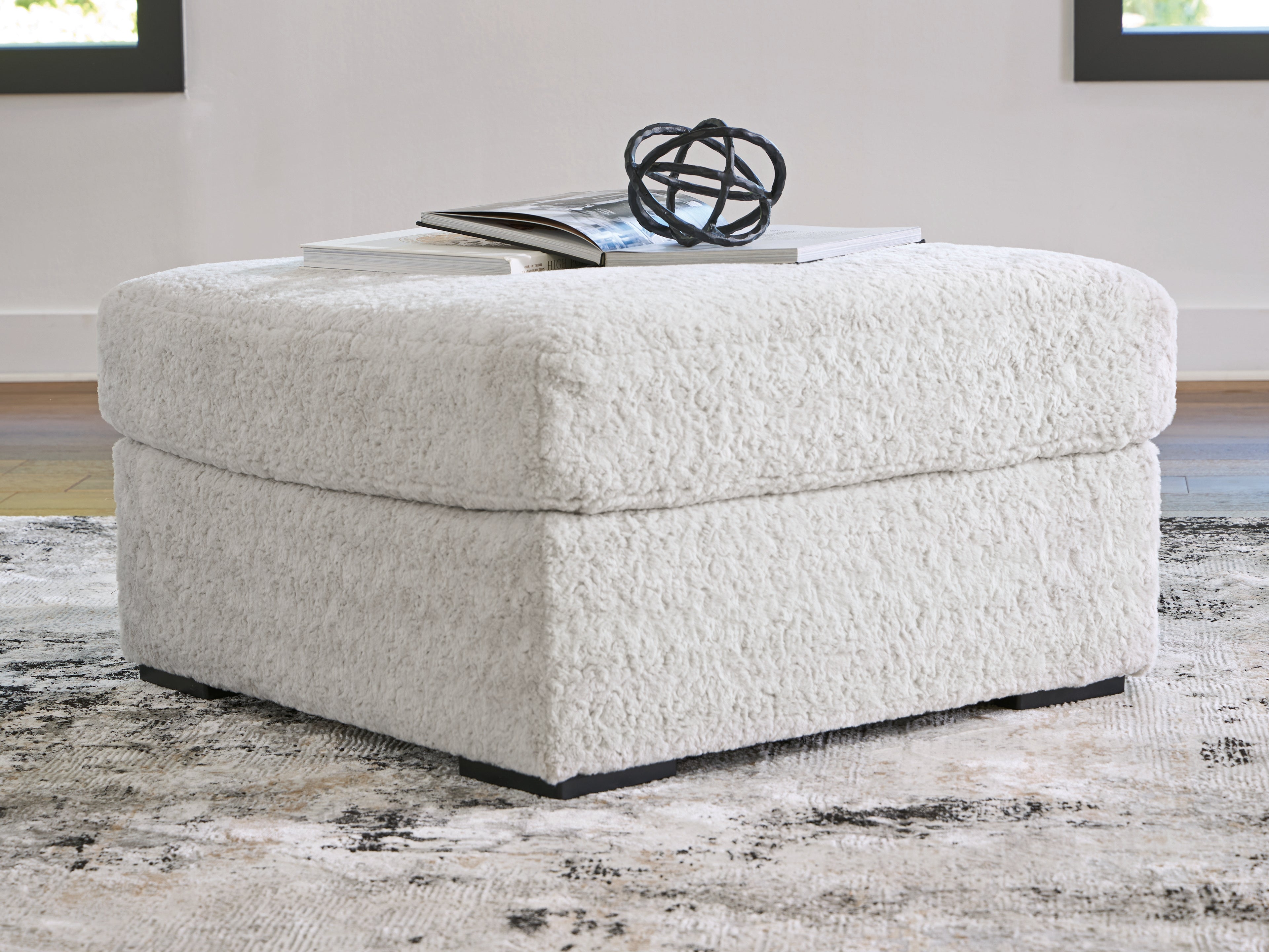 Warmstead Furniture - Ashley Furniture - Cuddle Plush Living Room - Oversized Accent Ottoman / Arctic - PC5910608