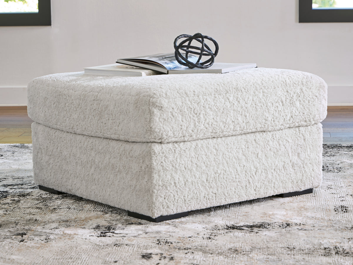 Warmstead Furniture - Ashley Furniture - Cuddle Plush Living Room - Oversized Accent Ottoman / Arctic - PC5910608
