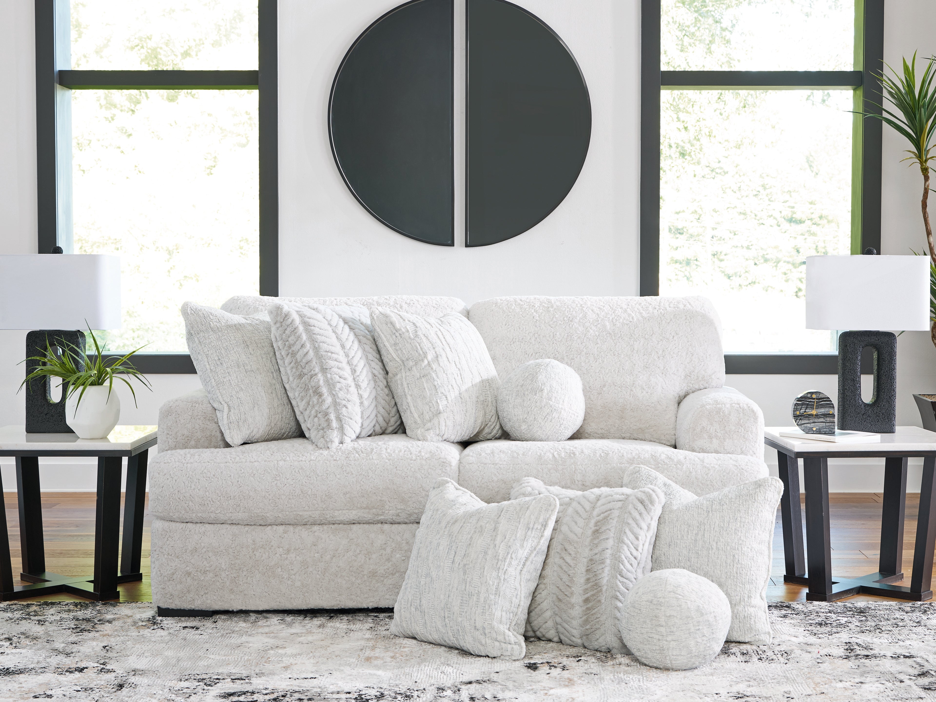 Warmstead Furniture - Ashley Furniture - Cuddle Plush Sectional - RAF 2-Piece Sectional / Arctic - PC59106S9