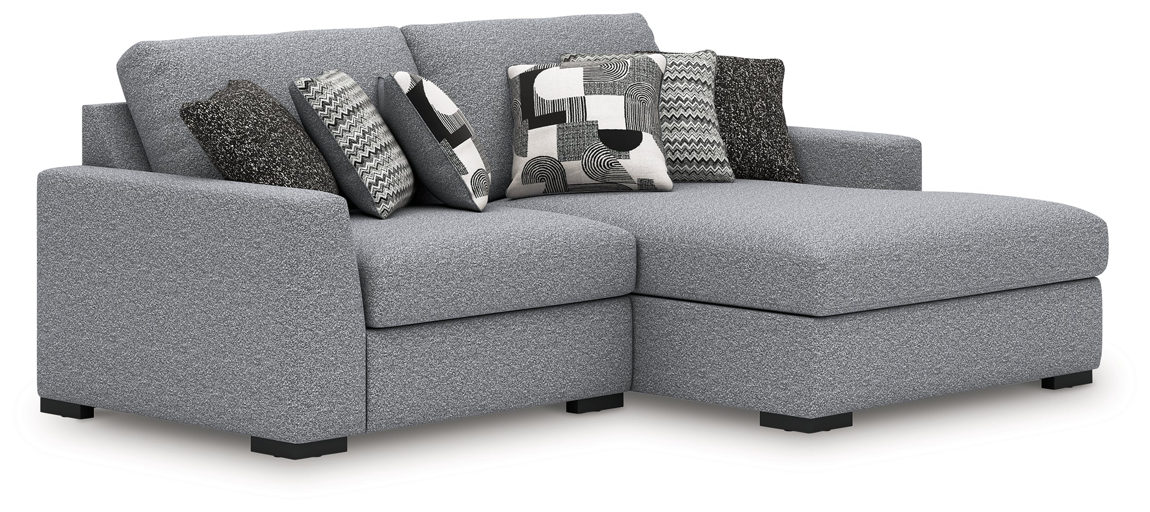 Warmstead Furniture - Ashley Furniture - Bealton Sectional - RAF 2-Piece Sectional with Chaise / Salt and Pepper - 61305S11