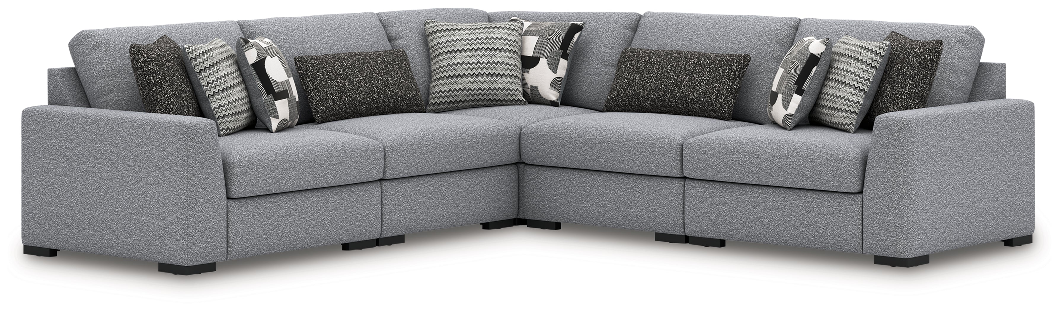 Warmstead Furniture - Ashley Furniture - Bealton Sectional - RAF 5-Piece Sectional / Salt and Pepper - 61305S6