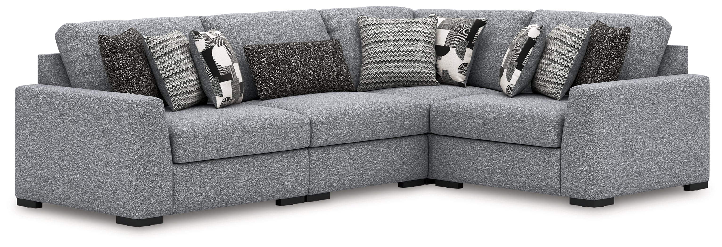 Warmstead Furniture - Ashley Furniture - Bealton Sectional - RAF 4-Piece Sectional / Salt and Pepper - 61305S5