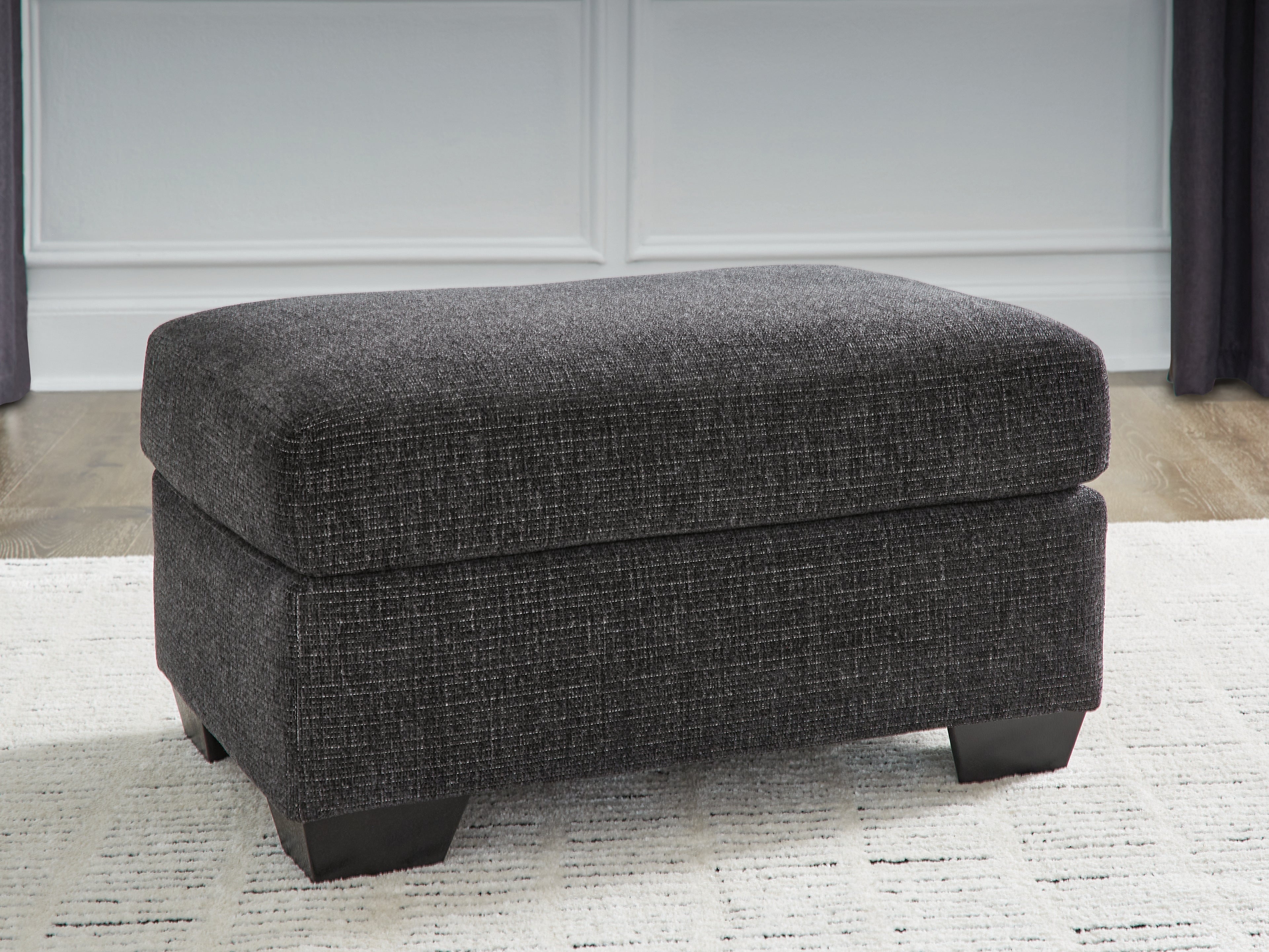 Warmstead Furniture - Ashley Furniture - Loreo Living Room - Ottoman / Ebony - 6310114