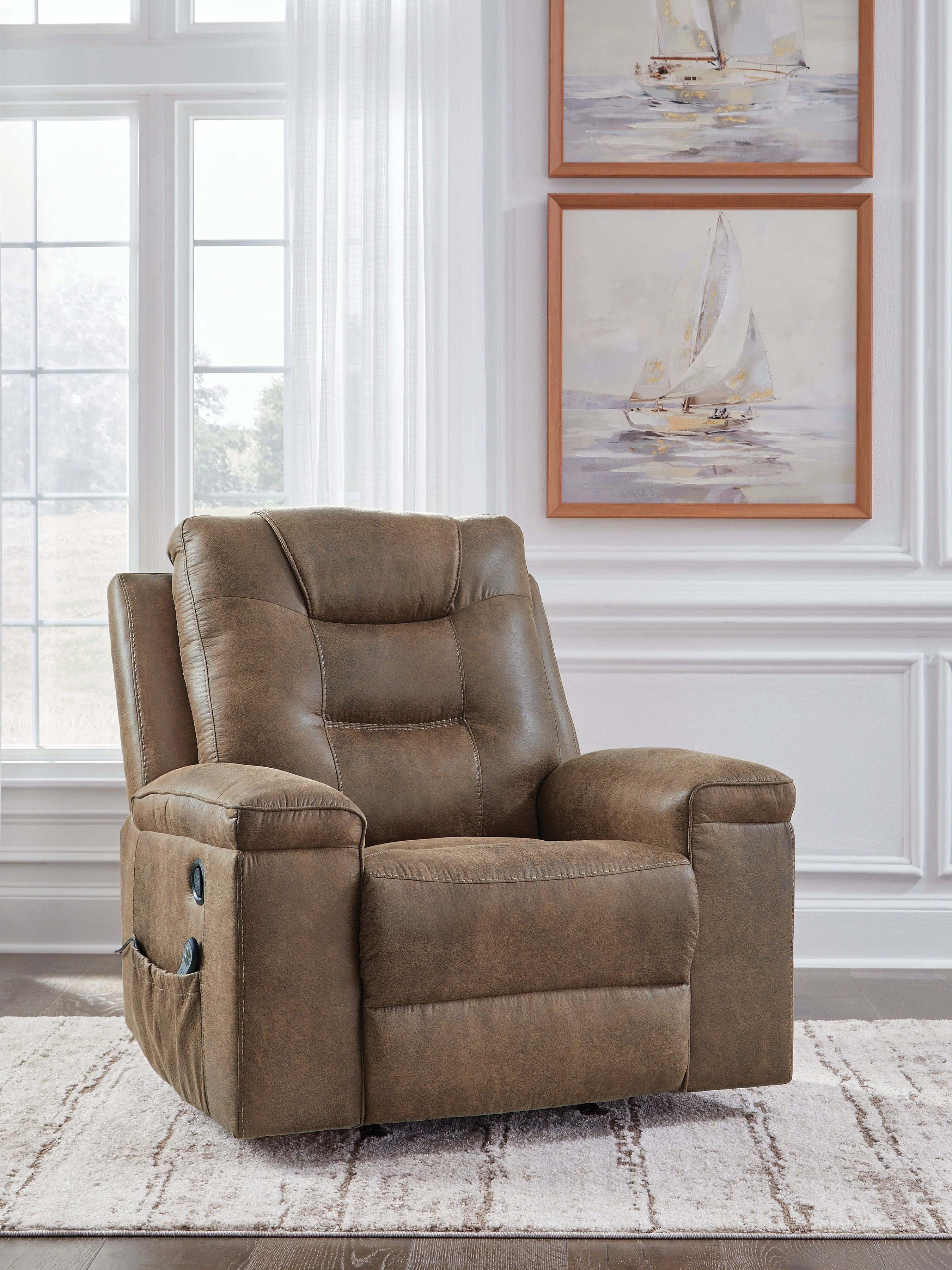 Warmstead Furniture - Ashley Furniture - Stockworth Living Room - Rocker Recliner / Granite - PC6560525