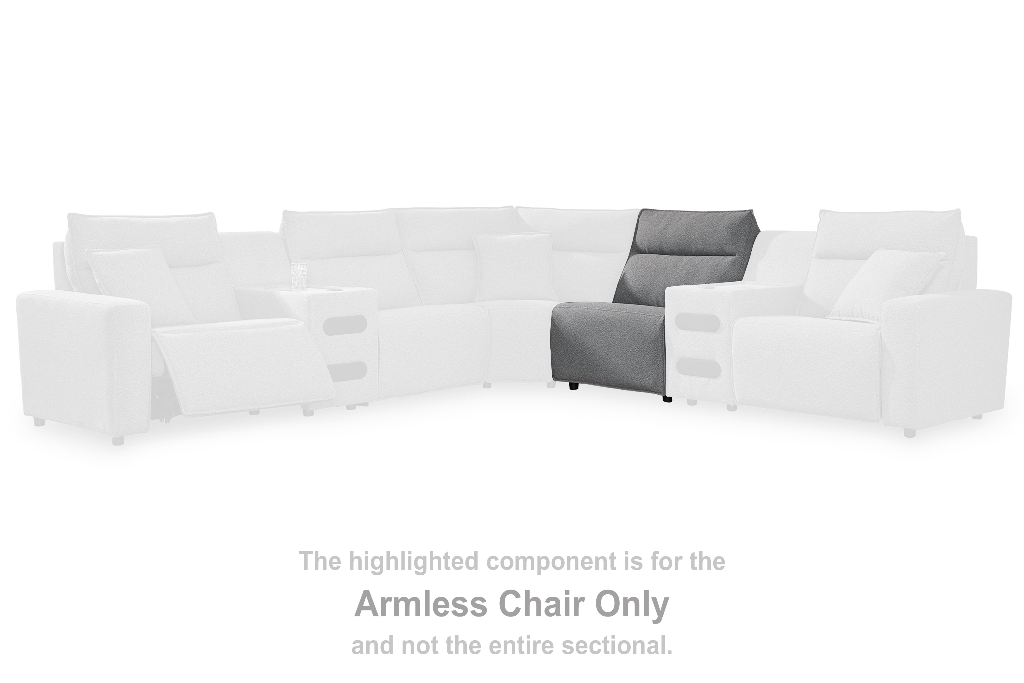 Warmstead Furniture - Ashley Furniture - ModMax II Sectional - Armless Chair / Salt and Pepper - 6590646