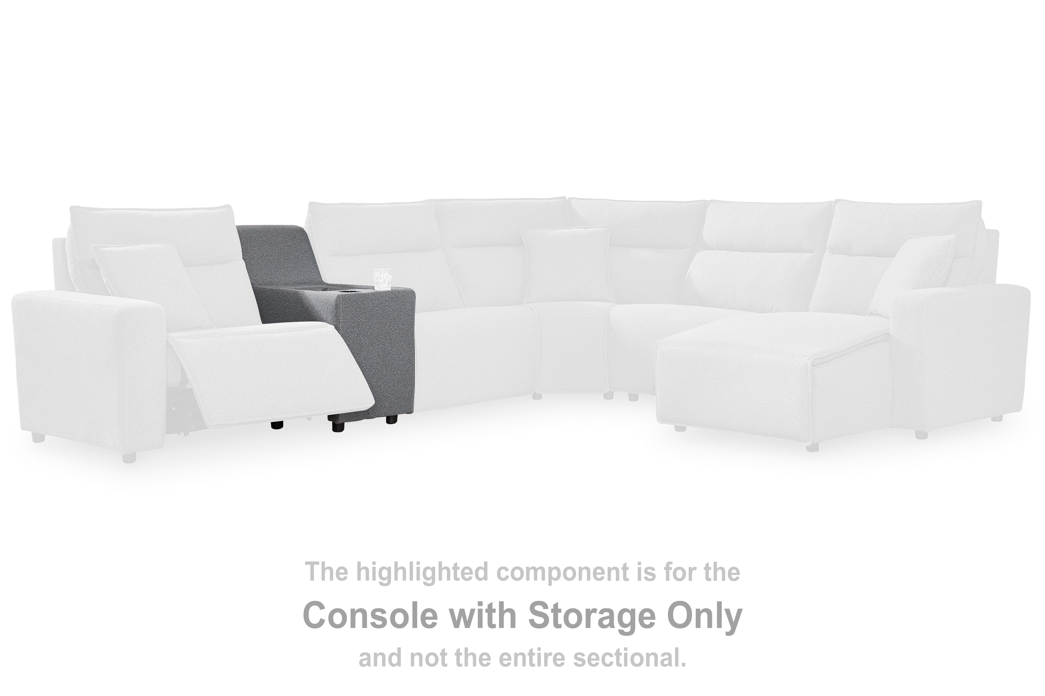 Warmstead Furniture - Ashley Furniture - ModMax II Sectional - Console / Salt and Pepper - 6590657
