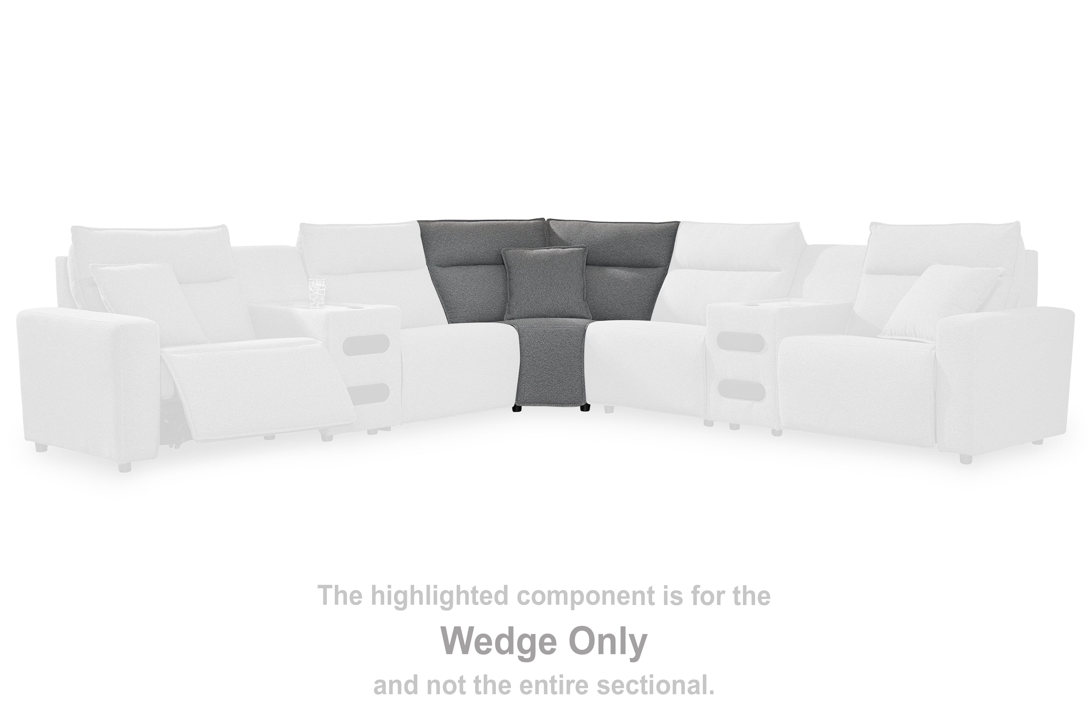 Warmstead Furniture - Ashley Furniture - ModMax II Sectional - Wedge / Salt and Pepper - 6590677