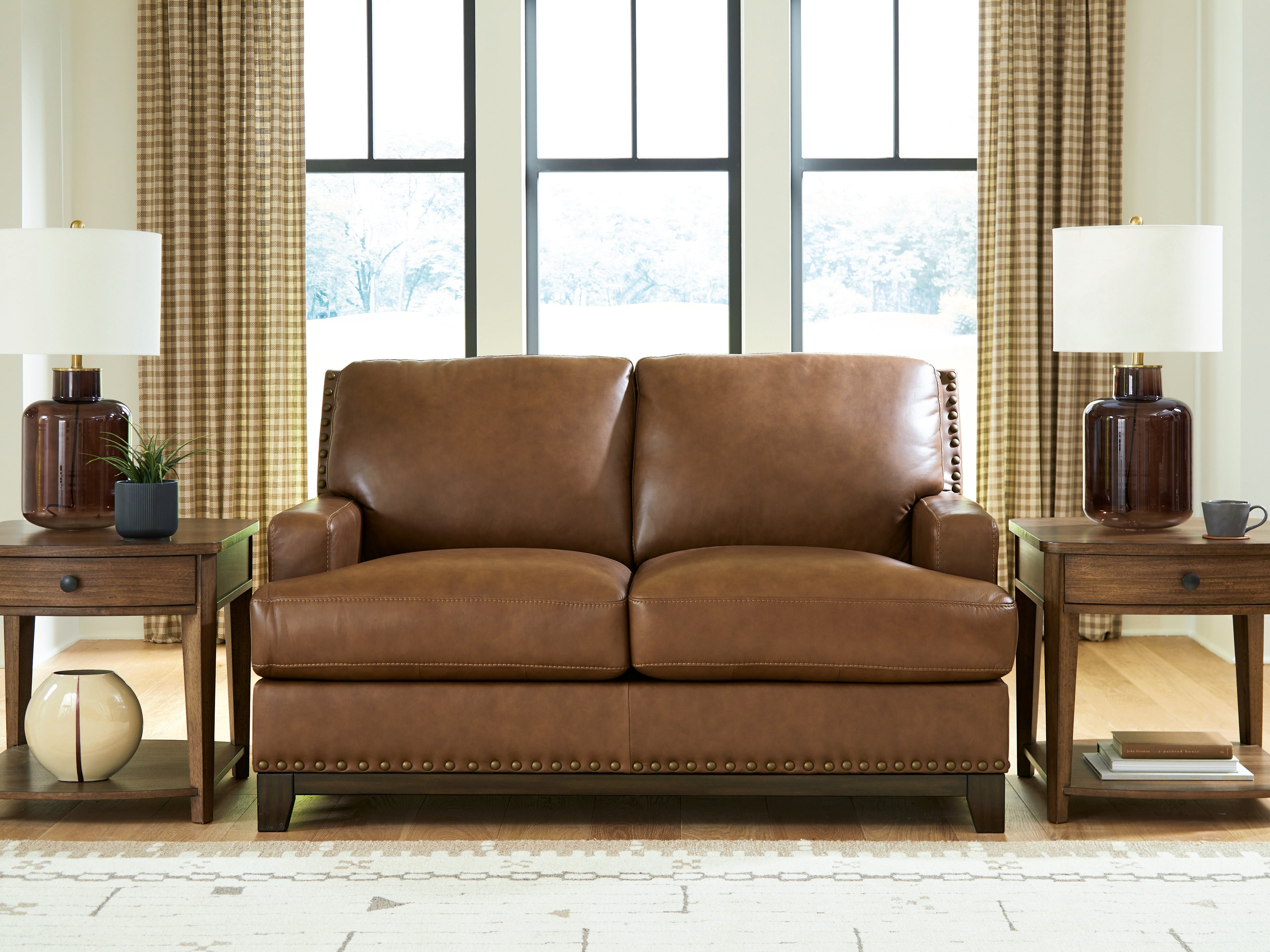 Warmstead Furniture - Ashley Furniture - Saonara Living Room - Loveseat / Amber - PC7310935
