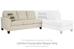 Warmstead Furniture - Ashley Furniture - Abinger Sectional - LAF Sofa Sleeper / Natural - 8390469