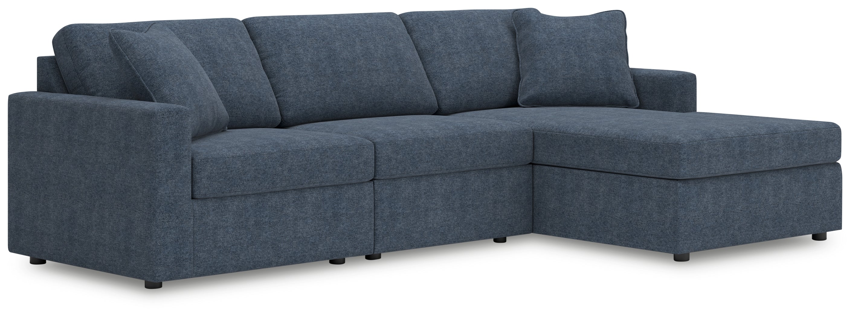 Warmstead Furniture - Ashley Furniture - Modmax Sectional - RAF 3-Piece Sectional with Chaise / Ink - 92121S18