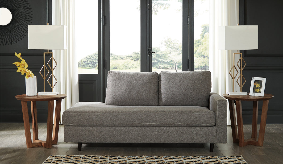 Warmstead Furniture - Ashley Furniture - Lyman Living Room - RAF Corner Chaise / Graphite - 9330317