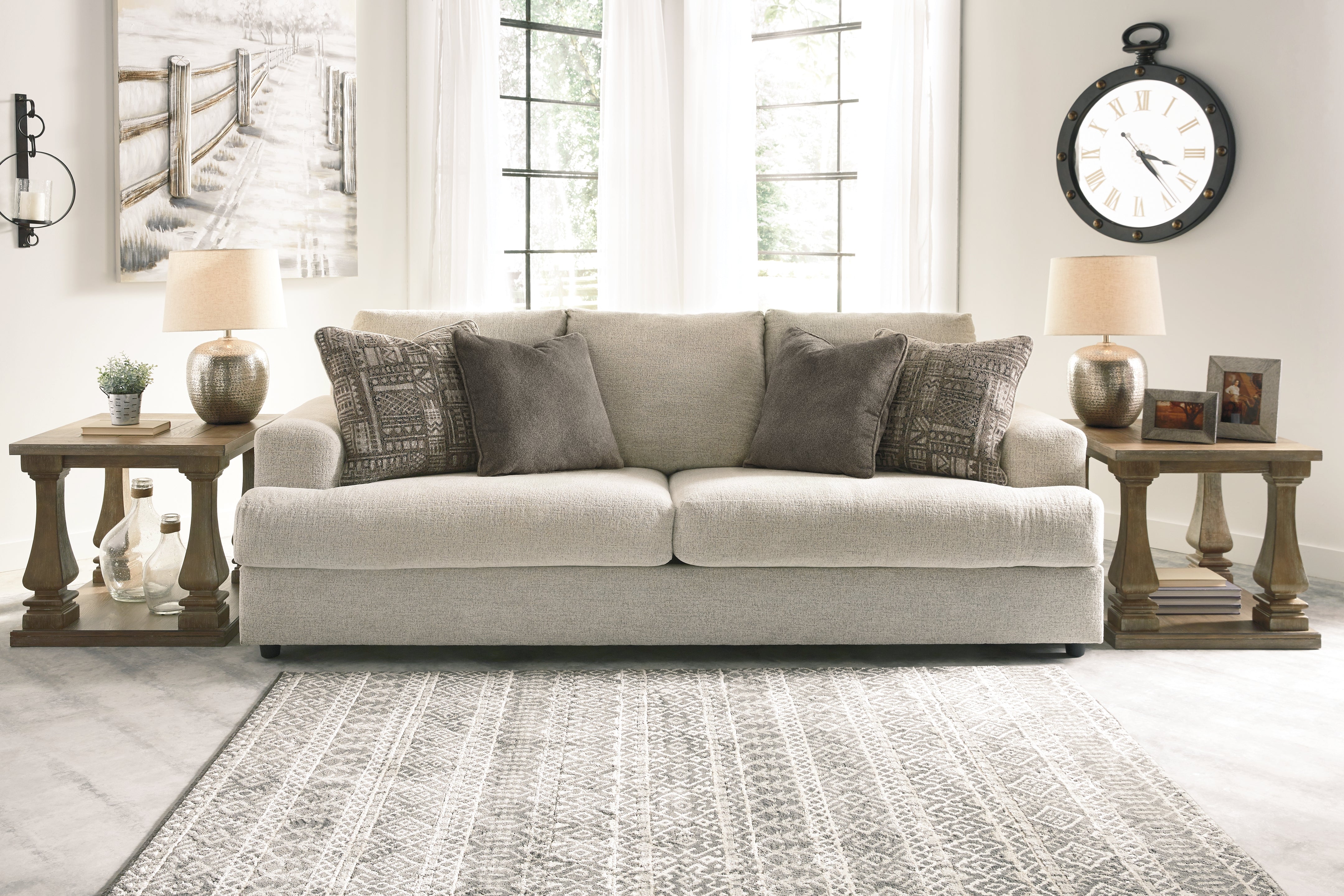 Warmstead Furniture - Ashley Furniture - Soletren Living Room - Sofa / Stone - 9510438