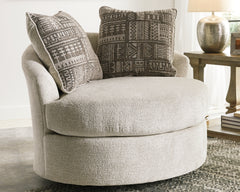 Warmstead Furniture - Ashley Furniture - Soletren Living Room - Oversized Accent Ottoman / Stone - 9510408