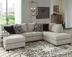 Warmstead Furniture - Ashley Furniture - Megginson Sectional - LAF 2-Piece Sectional with Chaise / Storm - 96006S1