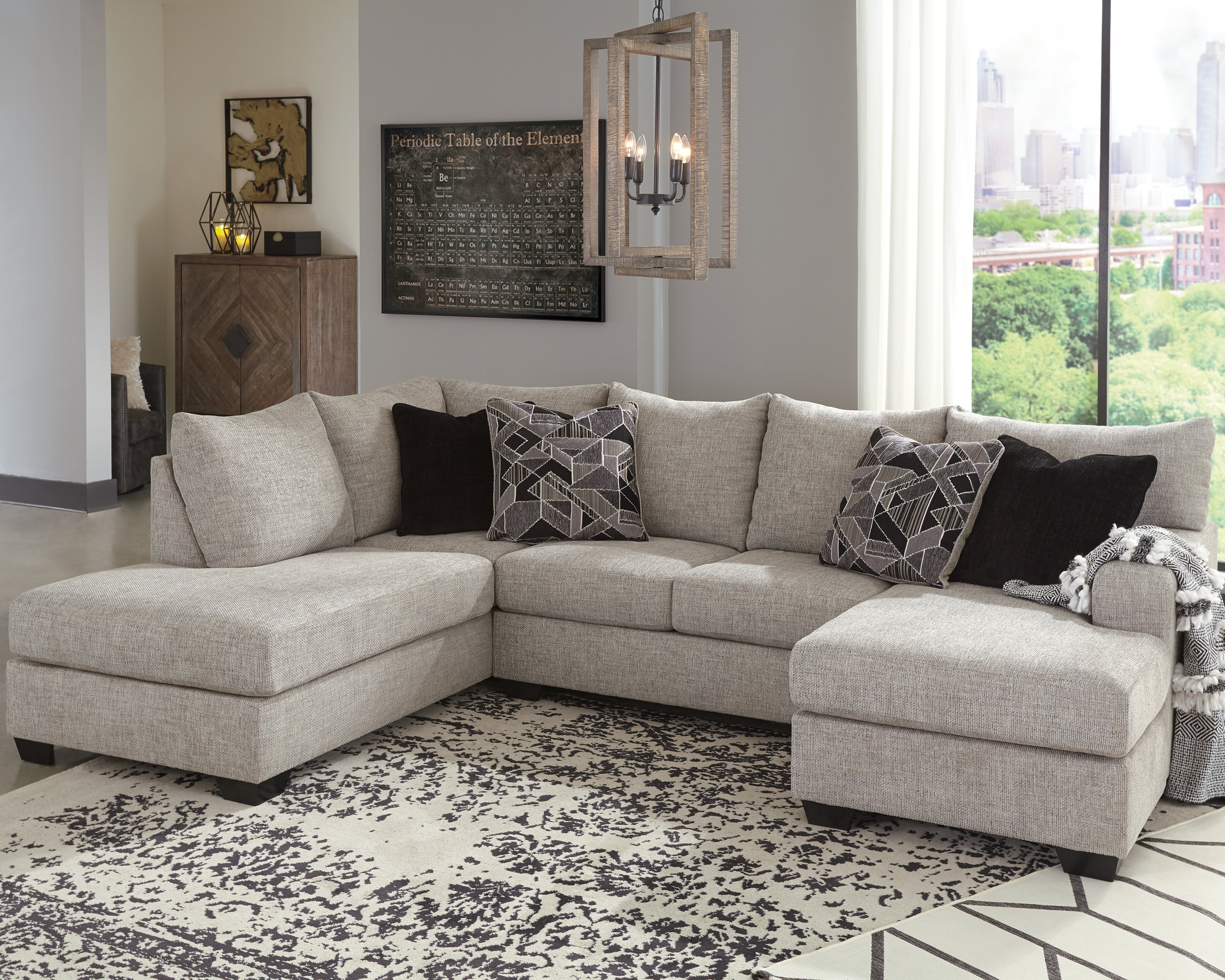 Warmstead Furniture - Ashley Furniture - Megginson Sectional - RAF 2-Piece Sectional with Chaise / Storm - 96006S2