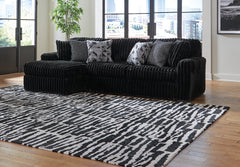 Warmstead Furniture - Ashley Furniture - Midnight-Madness Sectional - LAF 3-Piece Sectional with Chaise / Onyx - 98103S9