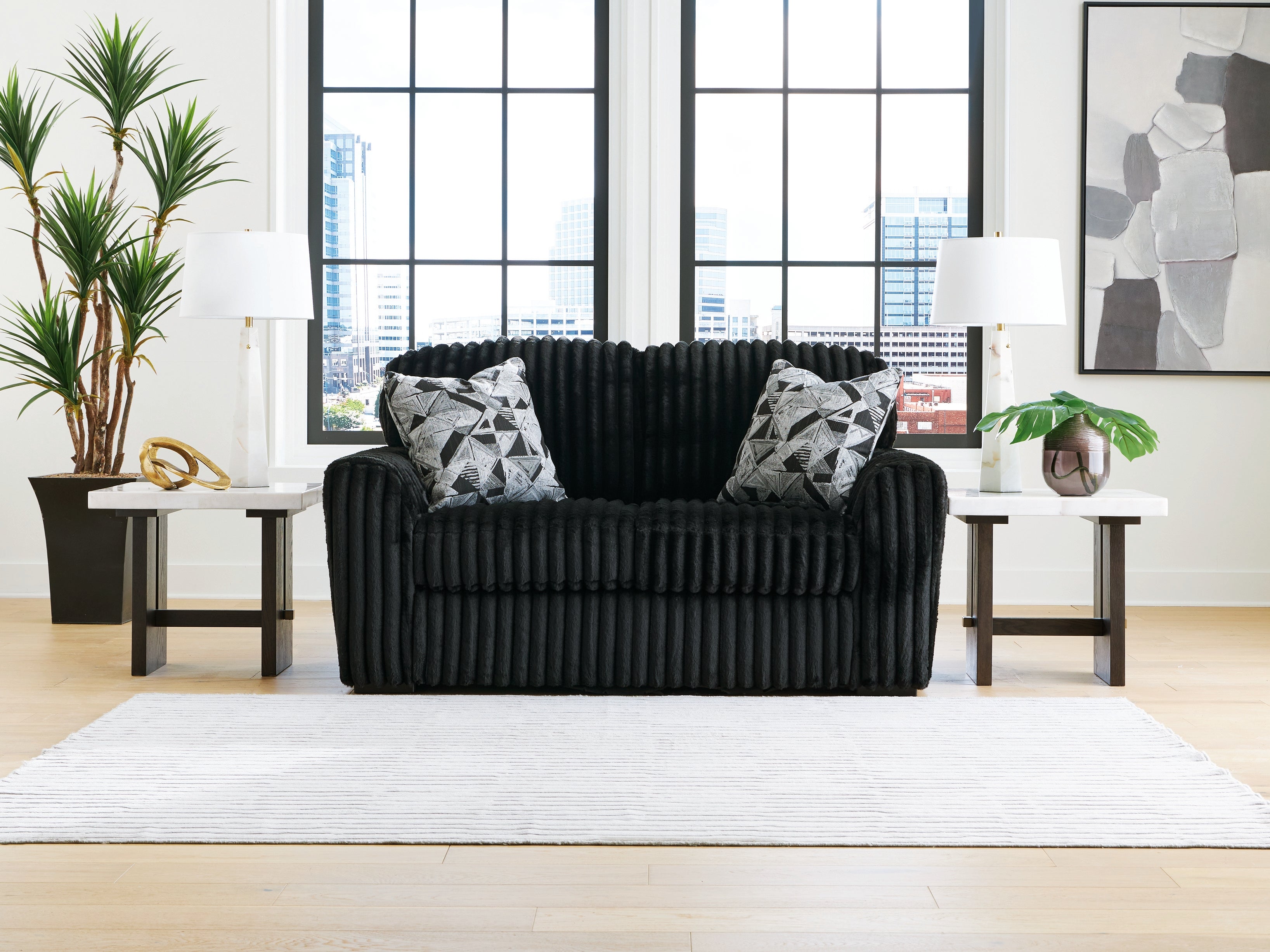 Warmstead Furniture - Ashley Furniture - Midnight-Madness Living Room - Loveseat / Onyx - 9810335