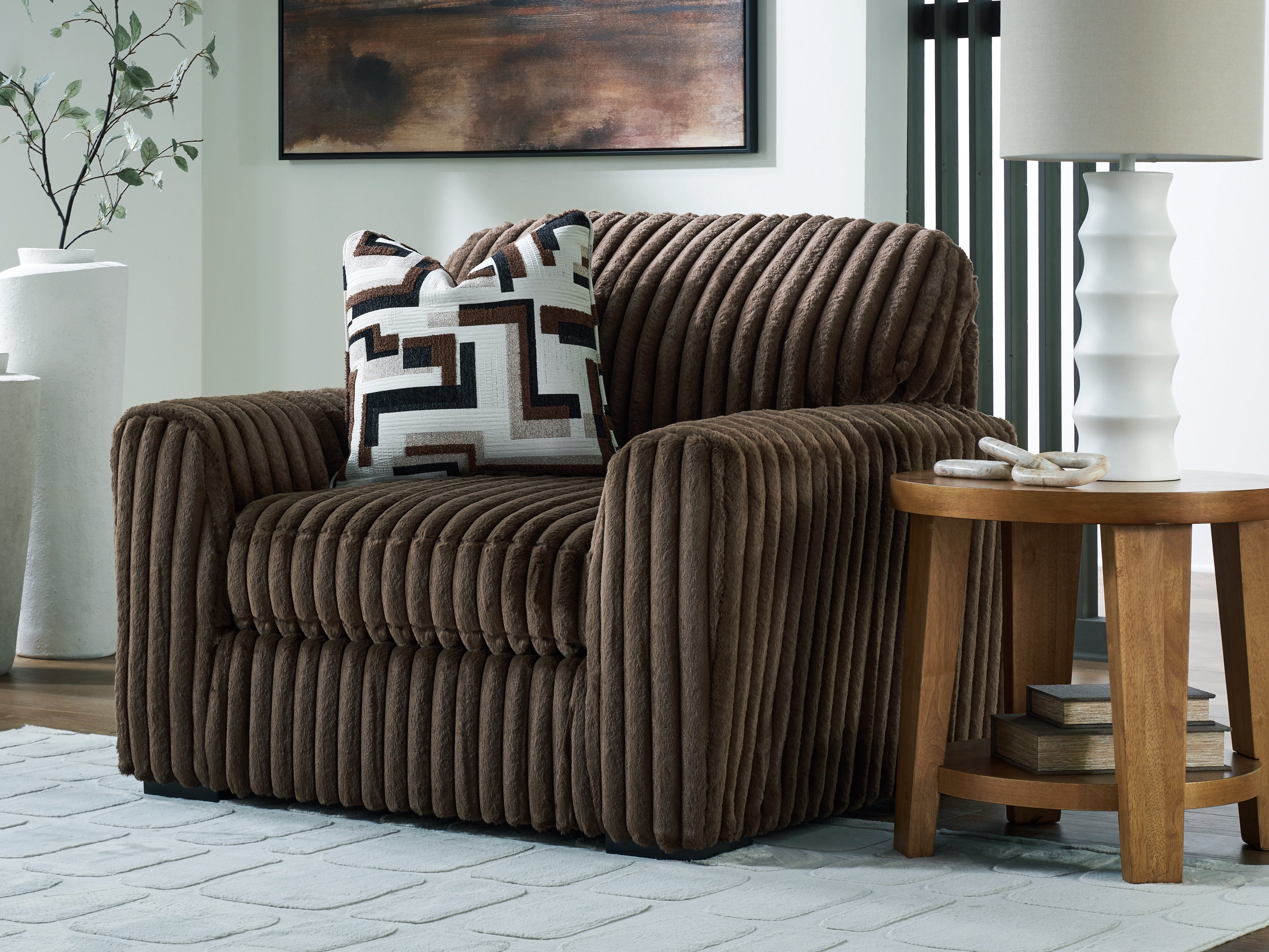 Warmstead Furniture - Ashley Furniture - Midnight-Madness Living Room - Chair and a Half / Chocolate - 9810423