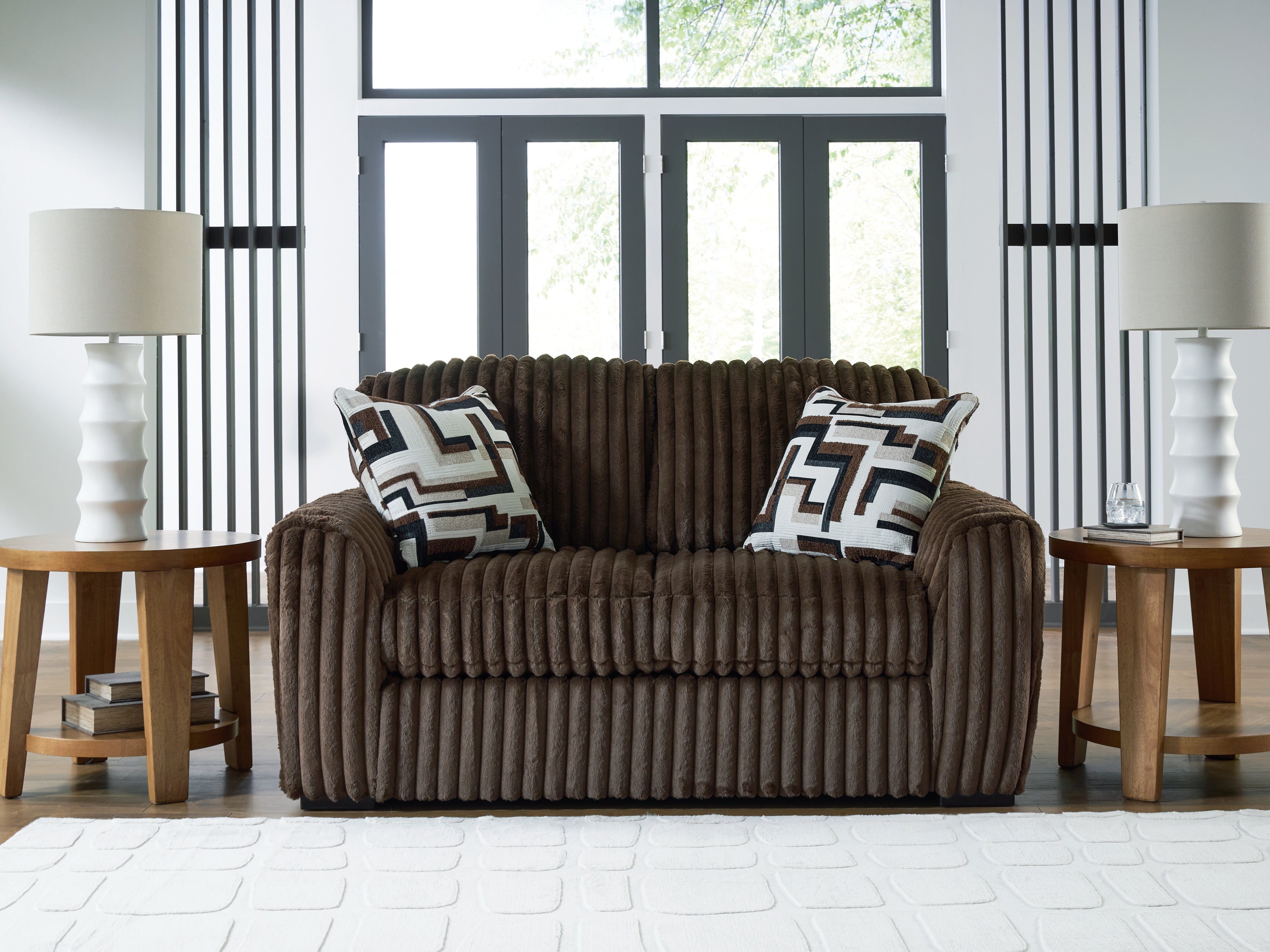 Warmstead Furniture - Ashley Furniture - Midnight-Madness Living Room - Loveseat / Chocolate - 9810435
