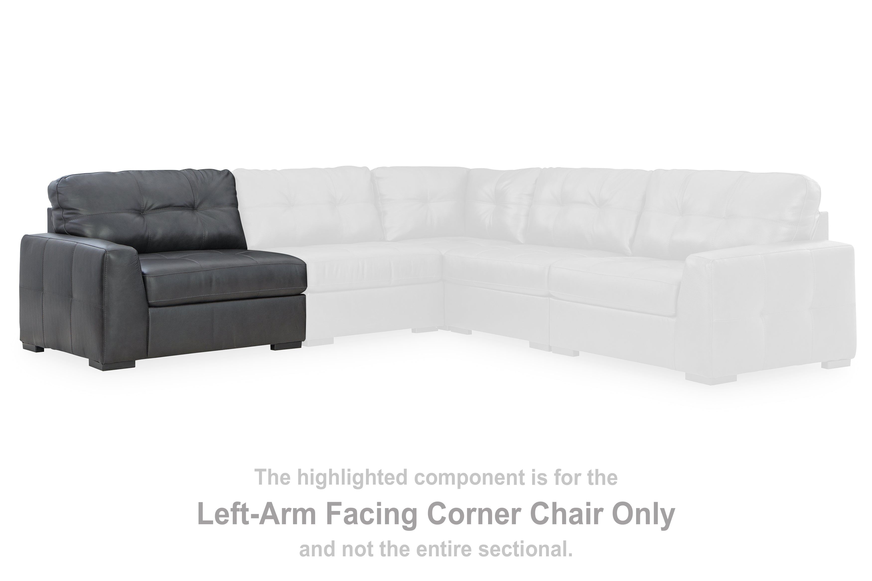 Warmstead Furniture - Ashley Furniture - Brindley Pier Sectional - LAF Corner Chair / Fog - 9950364