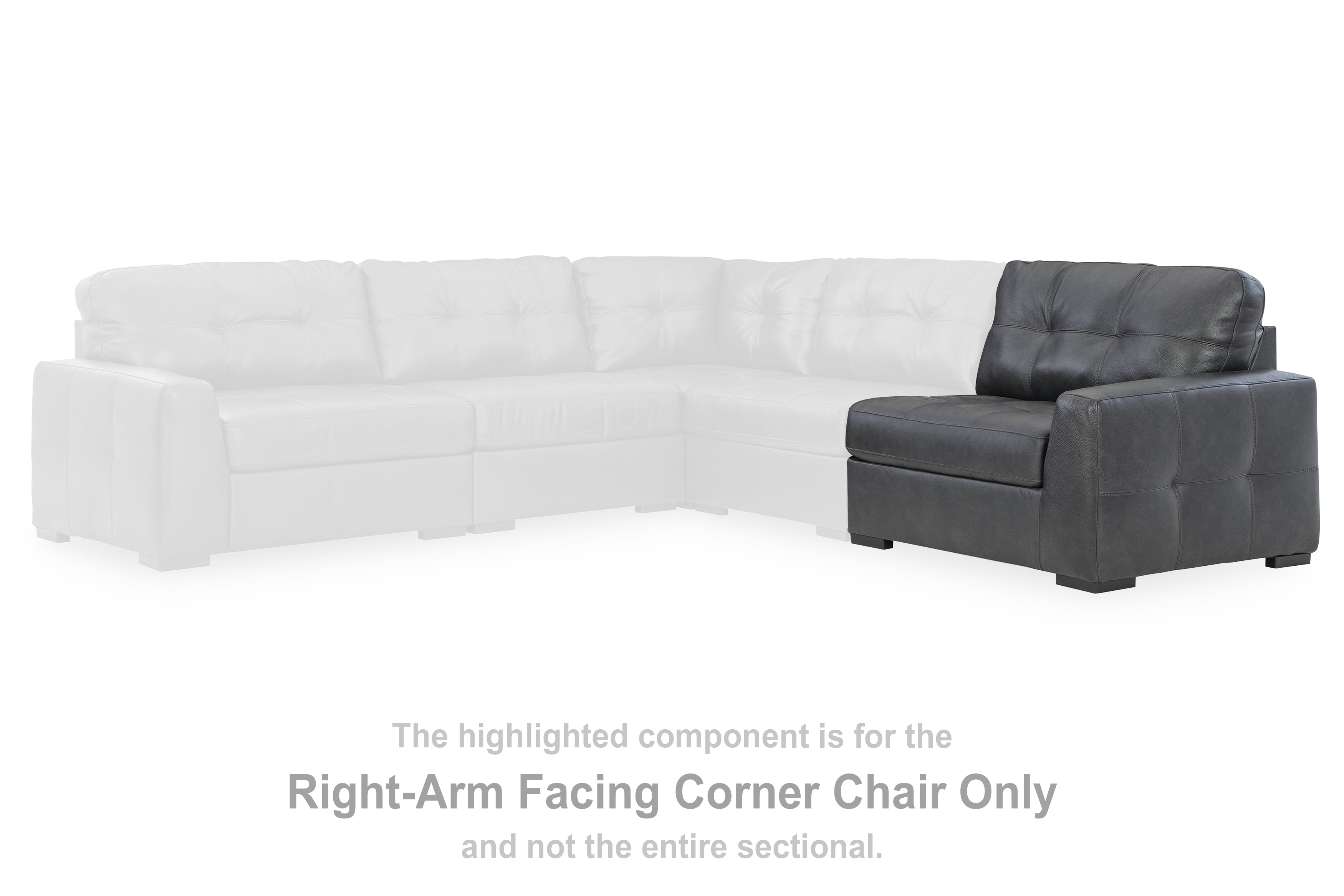 Warmstead Furniture - Ashley Furniture - Brindley Pier Sectional - RAF Corner Chair / Fog - 9950365