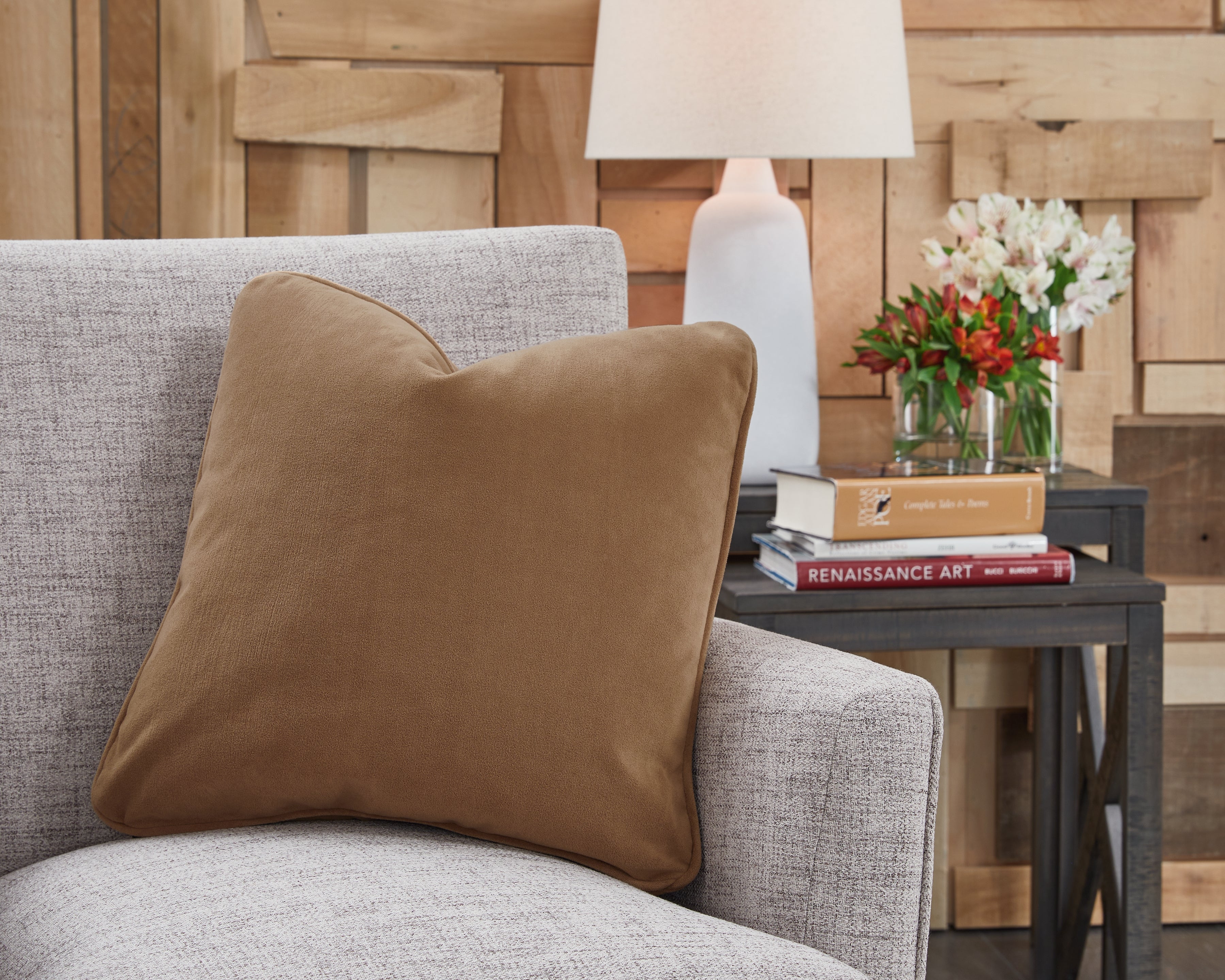 Warmstead Furniture - Ashley Furniture - Caygan Pillows - Pillow (4/CS) / Honey - A1000917