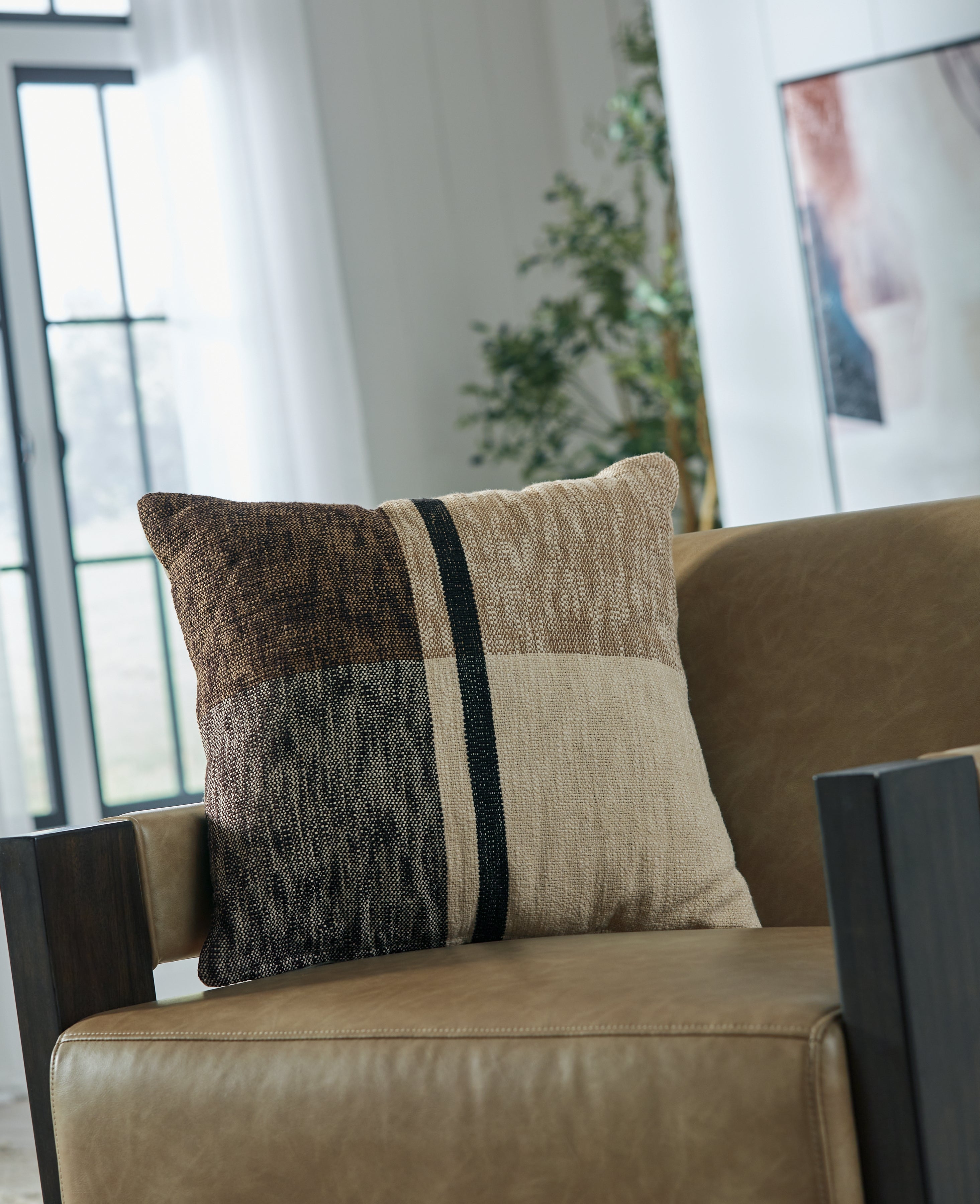 Warmstead Furniture - Ashley Furniture - Adrielton Pillows - Pillow / Black/Brown/Tan - A1001065P