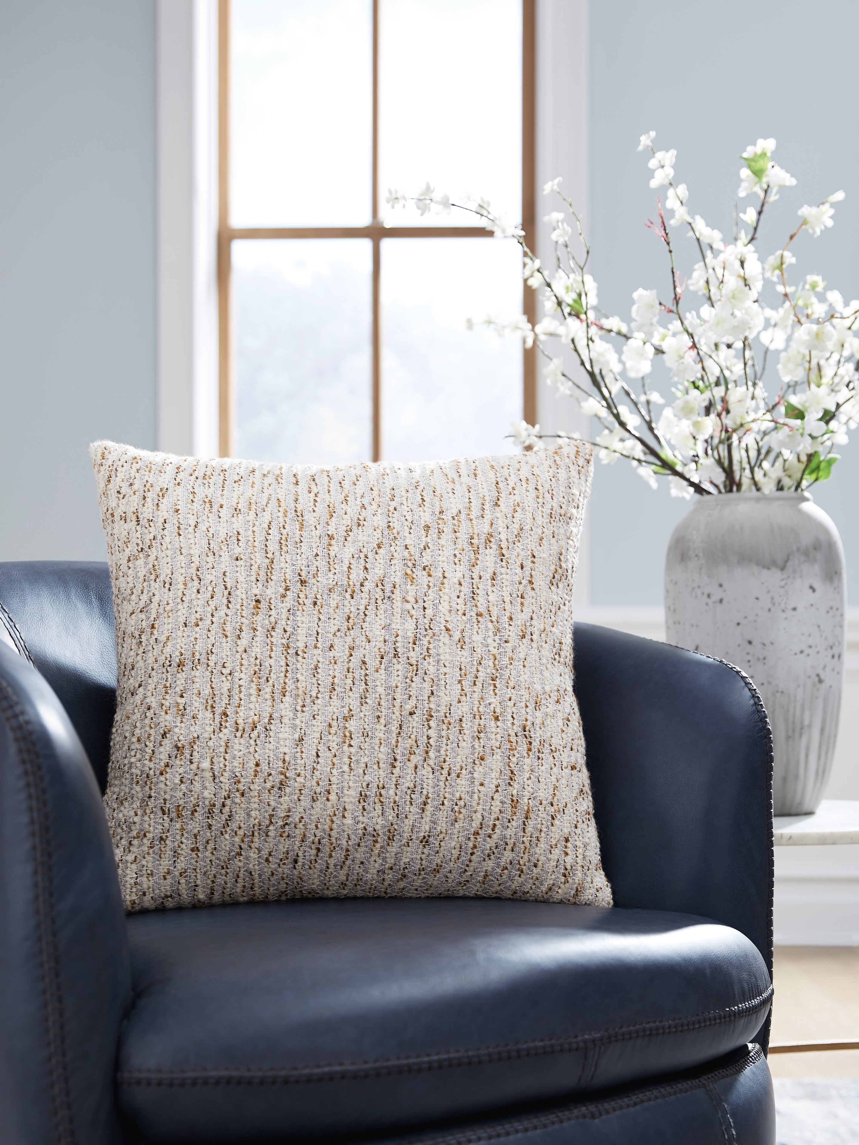 Warmstead Furniture - Ashley Furniture - Abler Pillows - Pillow / Ivory/Gray/Gold - A1001068P