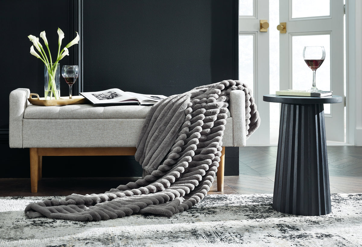 Warmstead Furniture - Ashley Furniture - Alsonwell Throw (Set of 3) - Throw (3/CS) / Gray - A1001081