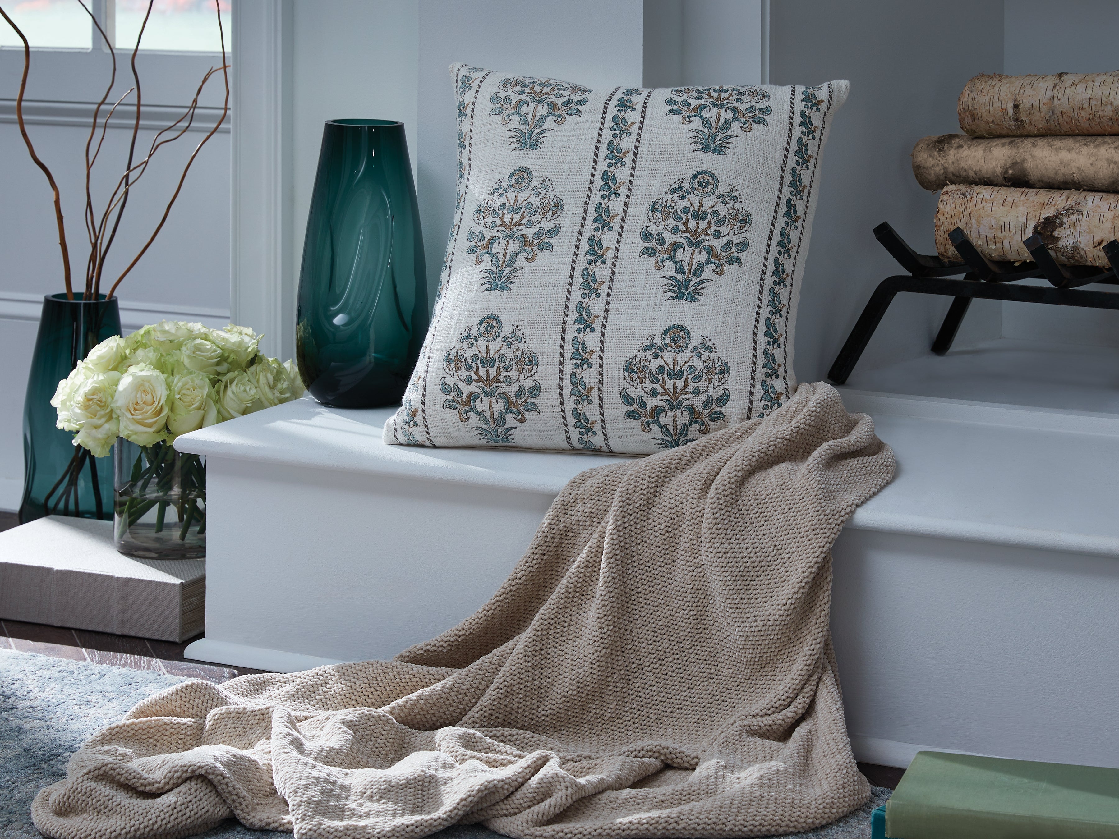 Warmstead Furniture - Ashley Furniture - Paulmour Pillows - Pillow / Ivory/Green/Brown - A1001105P