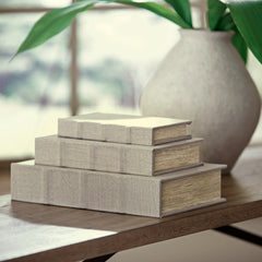 Warmstead Furniture - Ashley Furniture - Jolina Box (Set of 3) - Box Set (3/CN) / Linen - A2000486