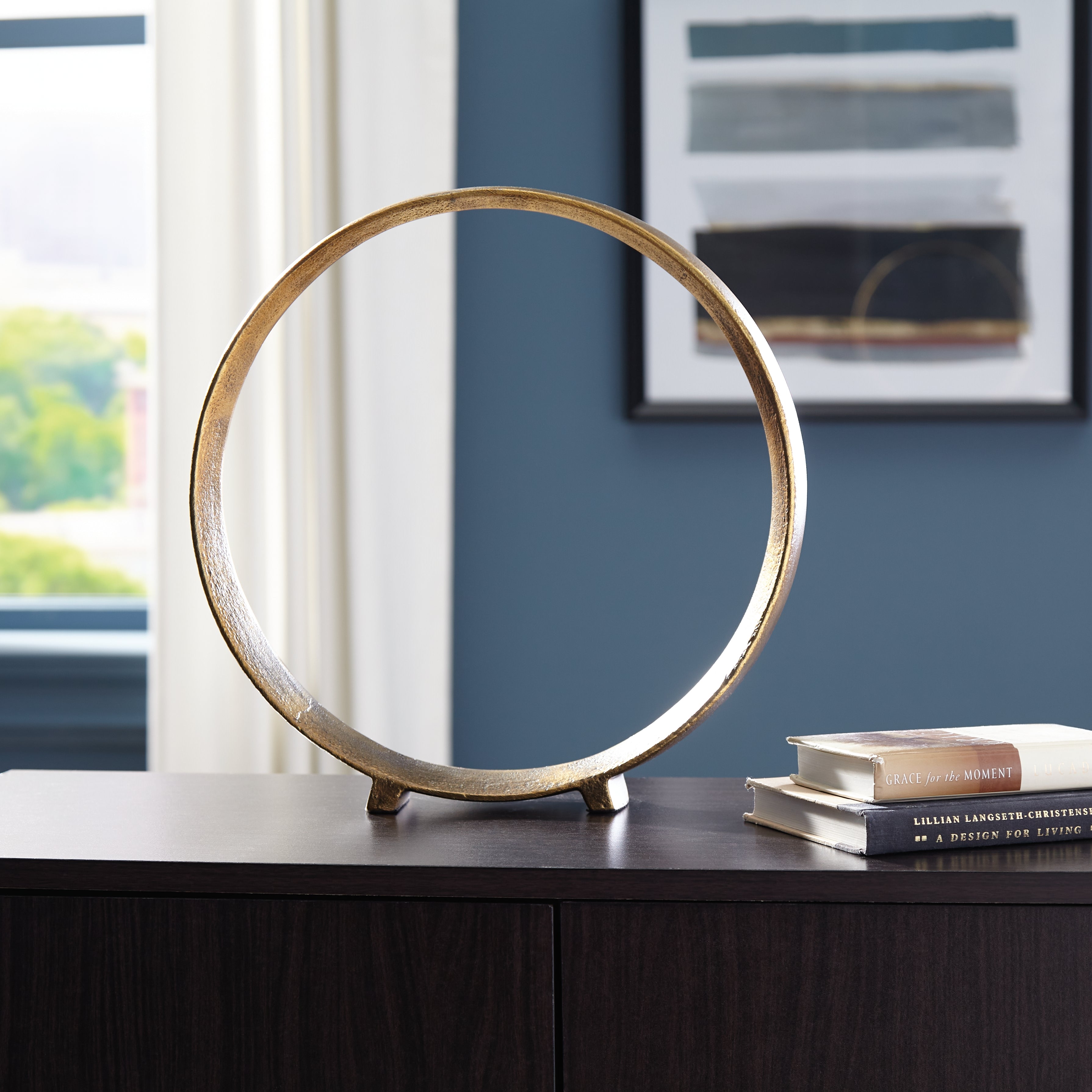 Warmstead Furniture - Ashley Furniture - Ryandale Sculpture - Sculpture (2/CS) / Antique Brass Finish - A2000500