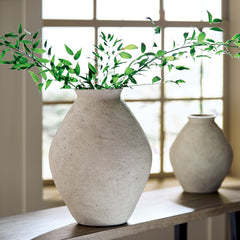 Warmstead Furniture - Ashley Furniture - Hannela Vase - Vase / Antique Brown - A2000511