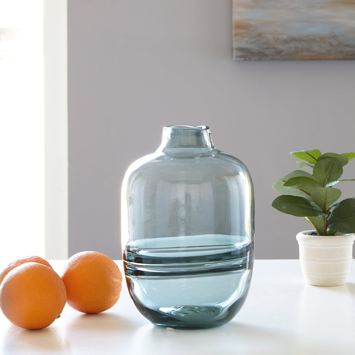 Warmstead Furniture - Ashley Furniture - Lemmitt Vase - Vase / Teal - A2000540