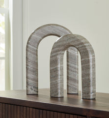 Warmstead Furniture - Ashley Furniture - Keithton Sculpture - Sculpture Set (Set of 2) / Taupe - A2000618