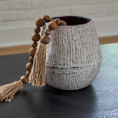 Warmstead Furniture - Ashley Furniture - Claymount Vase - Vase / Distressed Brown - A2000635