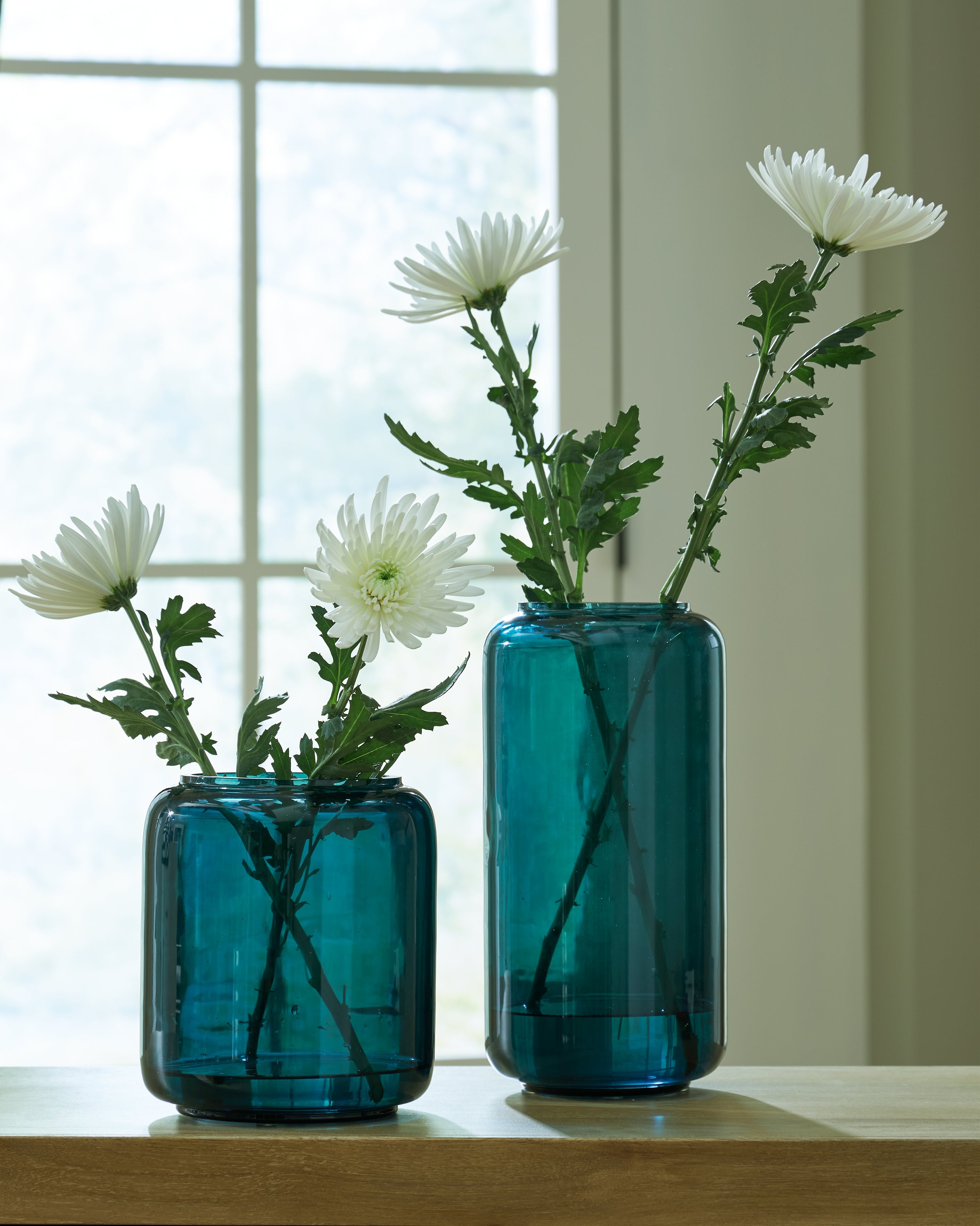 Warmstead Furniture - Ashley Furniture - Inisland Vase - Vase Set (Set of 2) / Teal - A2000797A1