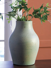 Warmstead Furniture - Ashley Furniture - Baychester Vase - Vase / Antique Green - A2000806