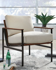 Warmstead Furniture - Ashley Furniture - Tilden Accent Chair - Accent Chair / Ivory/Brown - A3000271