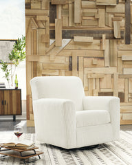 Warmstead Furniture - Ashley Furniture - Herstow Swivel Glider Accent Chair - Swivel Glider Accent Chair / Ivory - A3000365