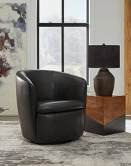 Warmstead Furniture - Ashley Furniture - Kierreys Swivel Accent Chair - Swivel Accent Chair / Bone - A3000703
