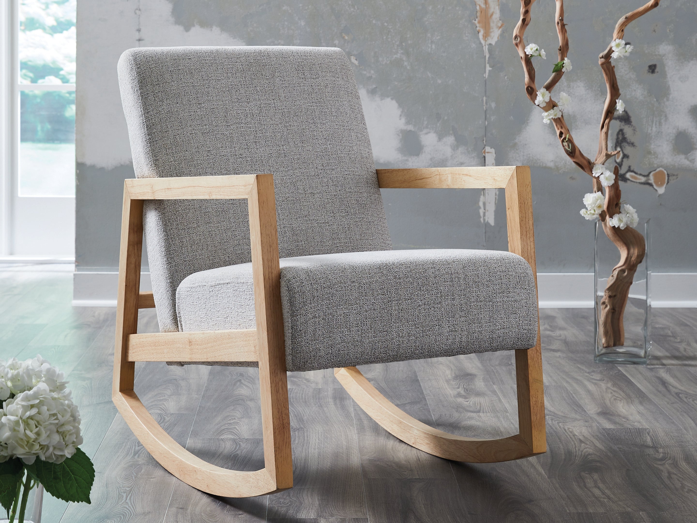 Warmstead Furniture - Ashley Furniture - Wychworth Accent Chair - Accent Chair / Gray/Natural - A3000745